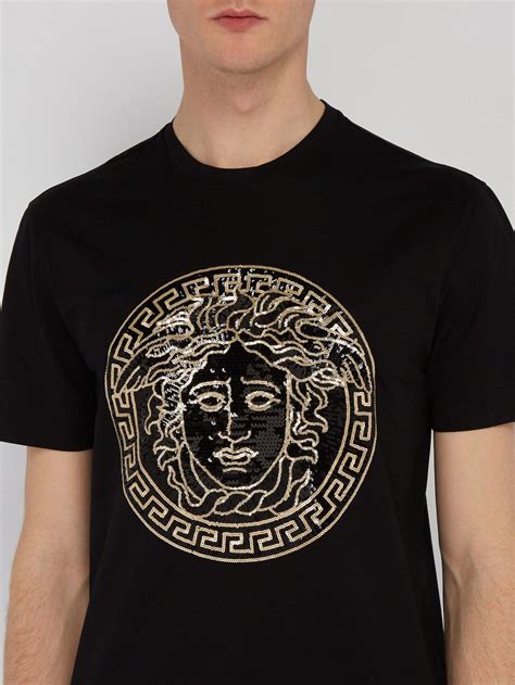 versace medusa face t shirt|Versace Medusa shirt men's uk.